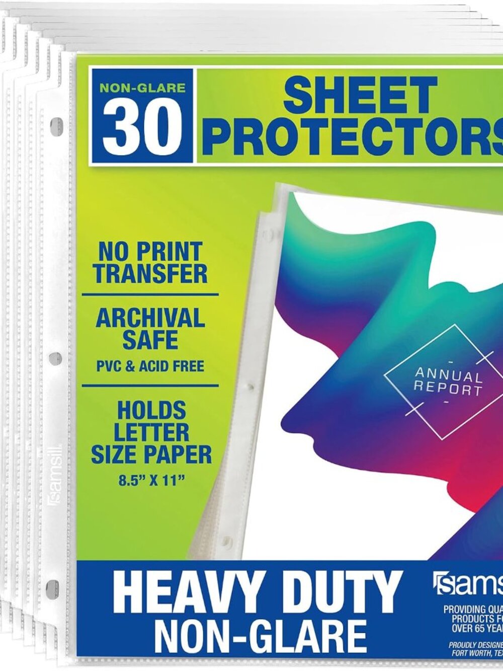 30 Pack Heavy Duty Sheet Protectors, Non-Glare, 8.5x11 Inch Page Protectors for